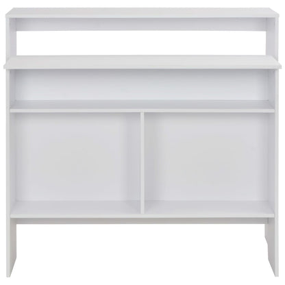 White Bar Table with Dual Tops - 130x40x120 cm, Sleek & Stylish