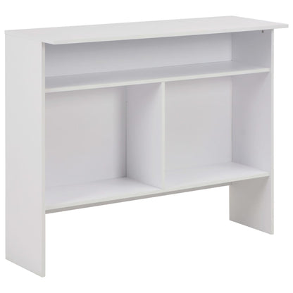 White Bar Table with Dual Tops - 130x40x120 cm, Sleek & Stylish