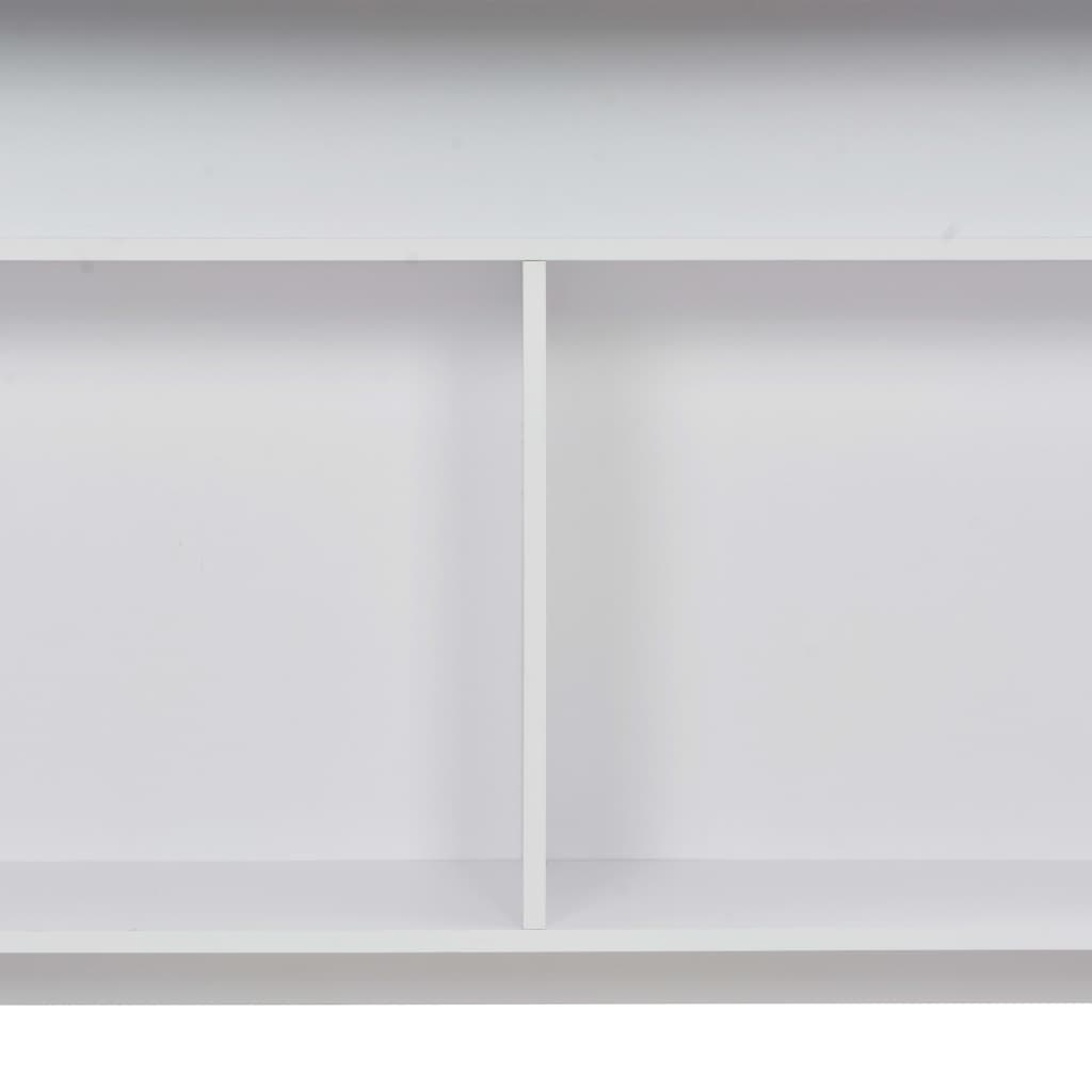 White Bar Table with Dual Tops - 130x40x120 cm, Sleek & Stylish