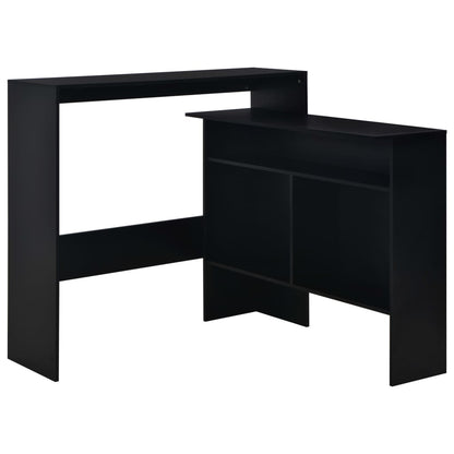 Sleek Black Bar Table with Dual Tops 130x40x120 cm