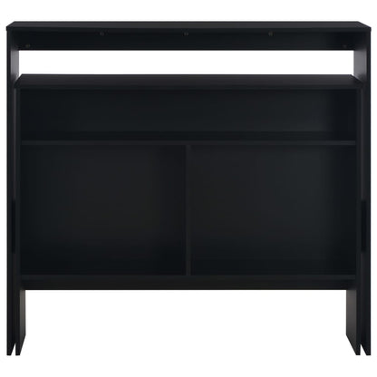 Sleek Black Bar Table with Dual Tops 130x40x120 cm