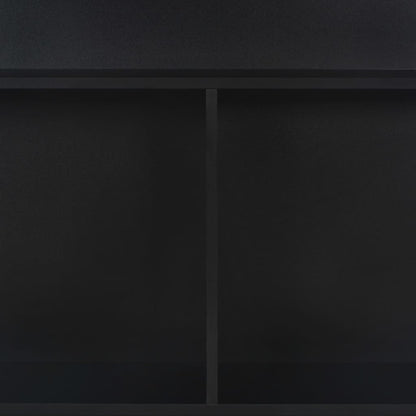 Sleek Black Bar Table with Dual Tops 130x40x120 cm