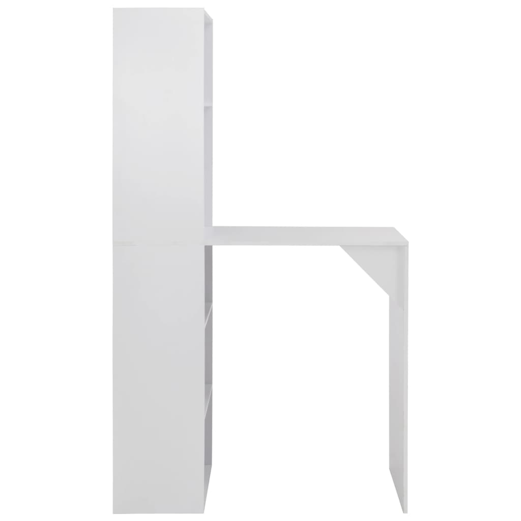 White Bar Table with Cabinet - Modern Design 115x59x200 cm