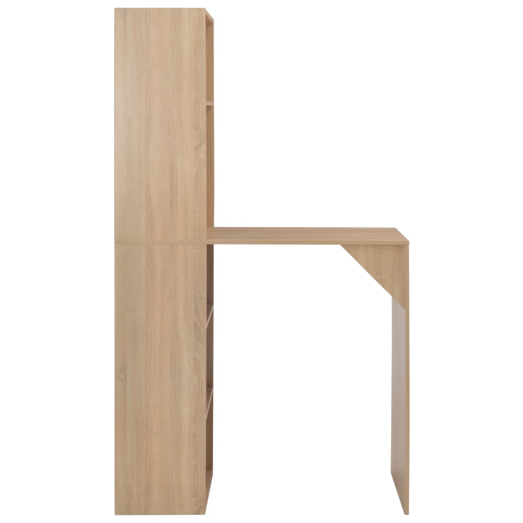 Oak Bar Table with Cabinet 115x59x200 cm - Stylish & Functional