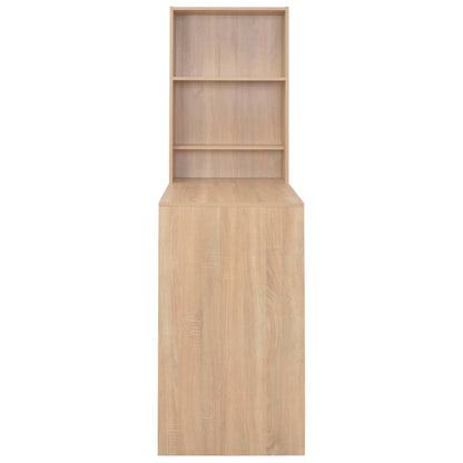 Oak Bar Table with Cabinet 115x59x200 cm - Stylish & Functional