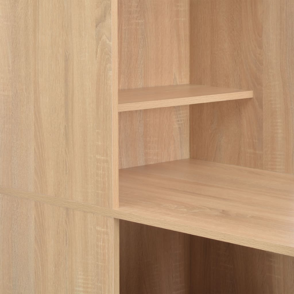 Oak Bar Table with Cabinet 115x59x200 cm - Stylish & Functional