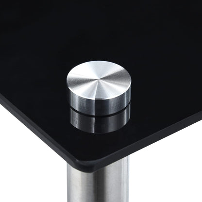 Nesting Tables 3 pcs Black Tempered Glass