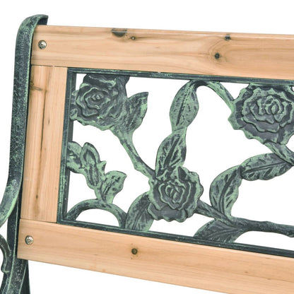 Elegant 122 cm Wooden Garden Bench - Natural Finish