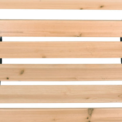 Elegant 122 cm Wooden Garden Bench - Natural Finish
