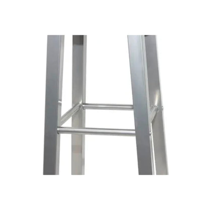Set of 2 Metal Bar Stools with Light Wood MDF Seats - Stylish & Durable