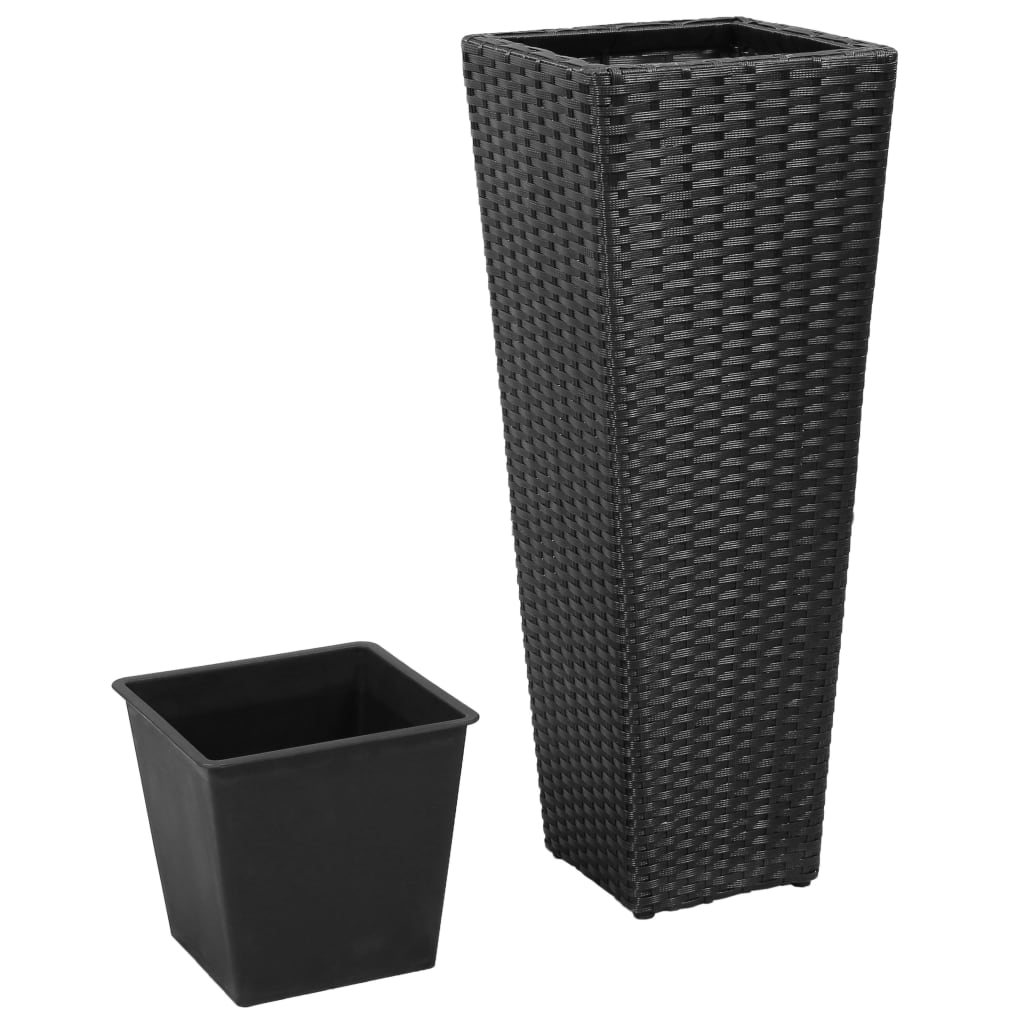 3-Piece Poly Rattan Raised Garden Beds Set - Durable & Stylish