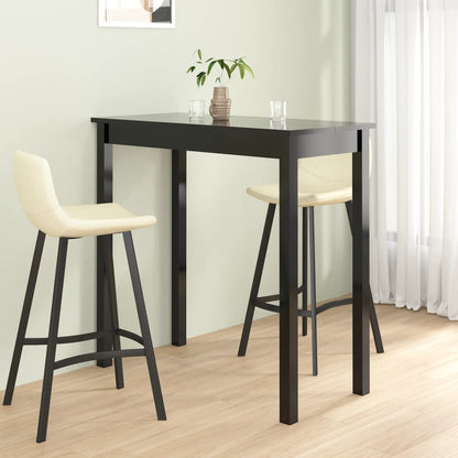Sleek Black MDF Bar Table, 115x55x107 cm - Modern Design