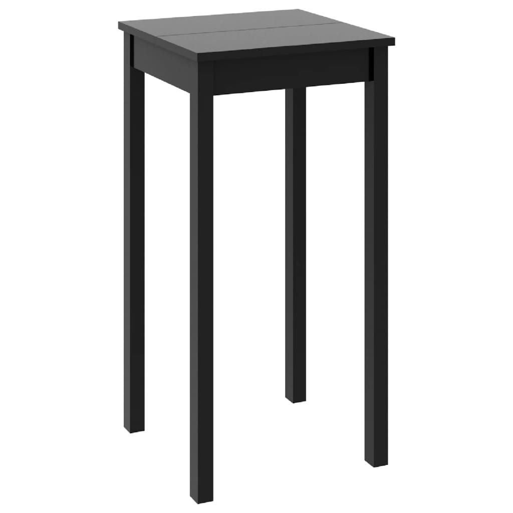 Sleek Black MDF Bar Table - 55x55x107 cm Modern Design