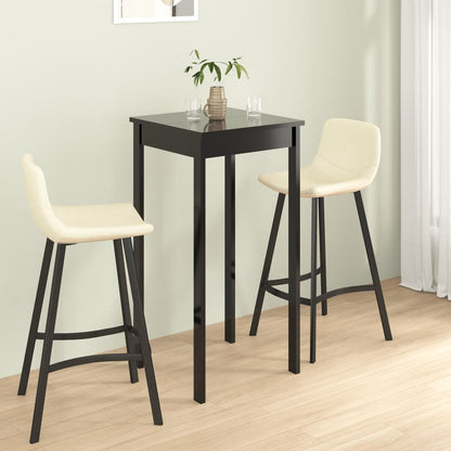 Sleek Black MDF Bar Table - 55x55x107 cm Modern Design