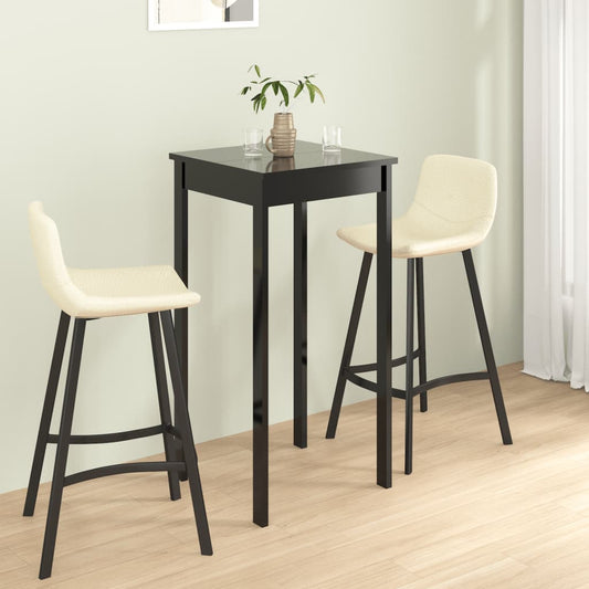Sleek Black MDF Bar Table - 55x55x107 cm Modern Design
