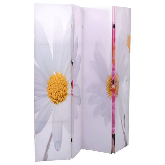 Floral Folding Room Divider 160x170 cm - Elegant Privacy Screen