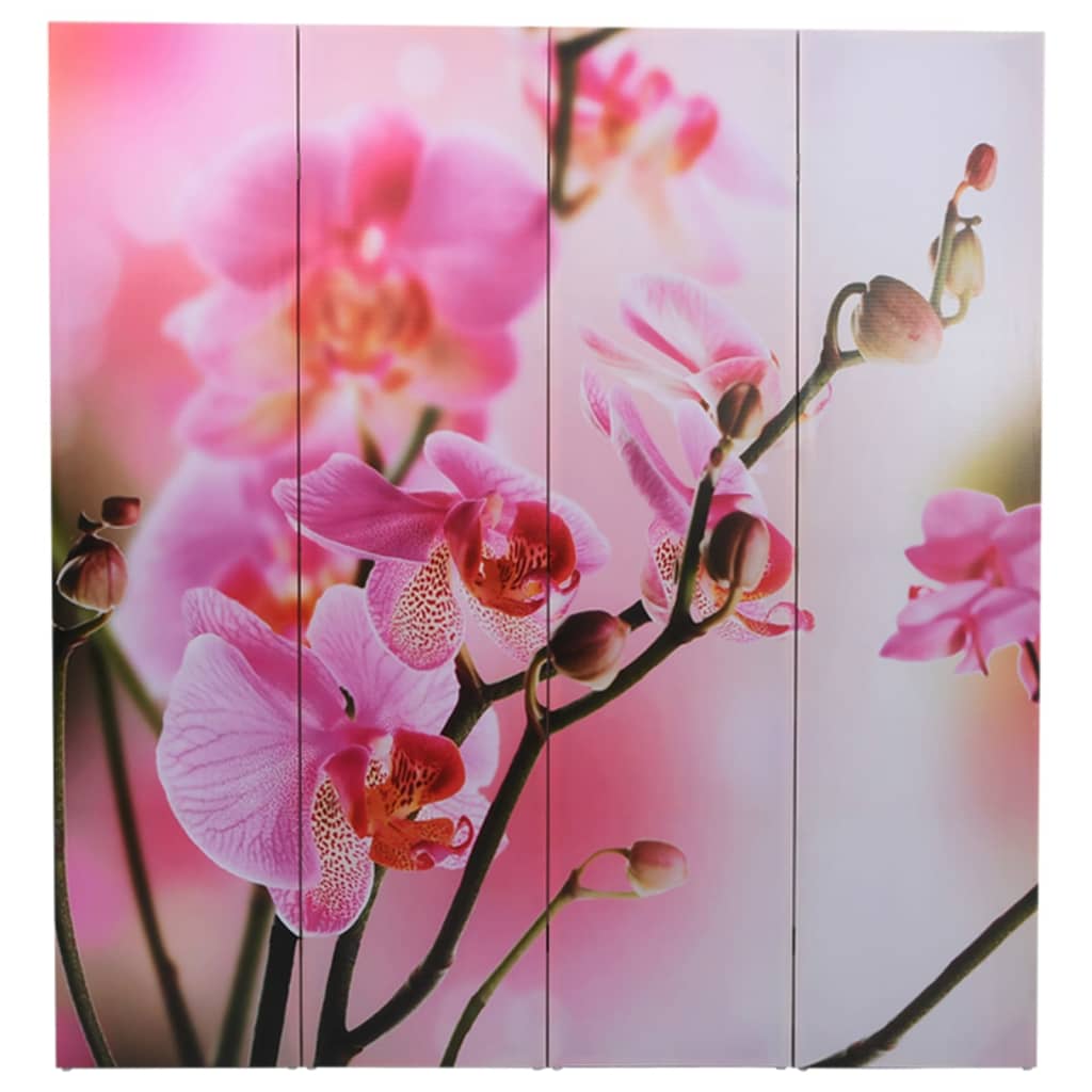 Floral Folding Room Divider 160x170 cm - Elegant Privacy Screen