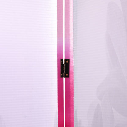 Floral Folding Room Divider 160x170 cm - Elegant Privacy Screen