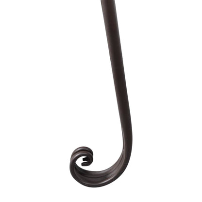 Antique Brown Steel Garden Chaise Lounge, 128 cm - Stylish & Durable
