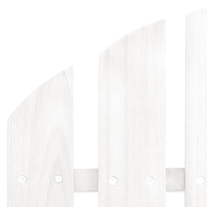 White Wooden Garden Chair with Ottoman - Elegant Outdoor Comfort