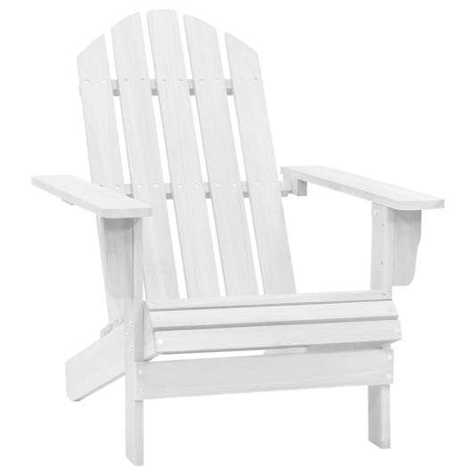 Elegant White Wooden Garden Chair - Durable Outdoor Seating