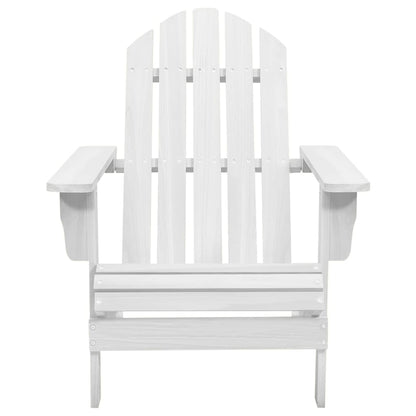 Elegant White Wooden Garden Chair - Durable Outdoor Seating