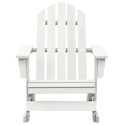 White Wooden Garden Rocking Chair - Perfect for Outdoor Relaxation