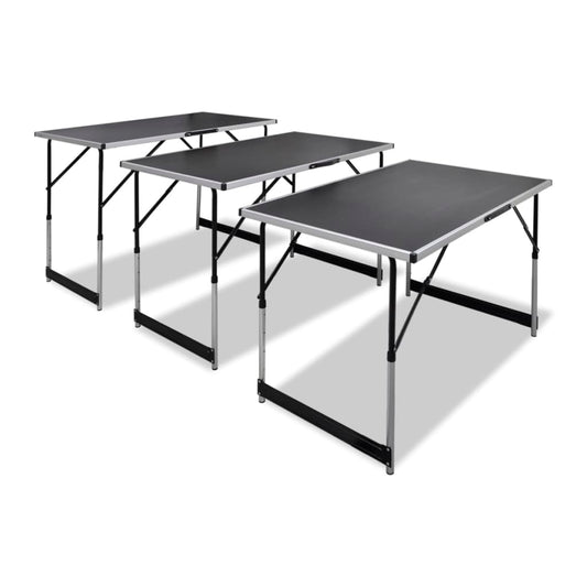Foldable Adjustable Pasting Table Set - 3 pcs, Sturdy, White