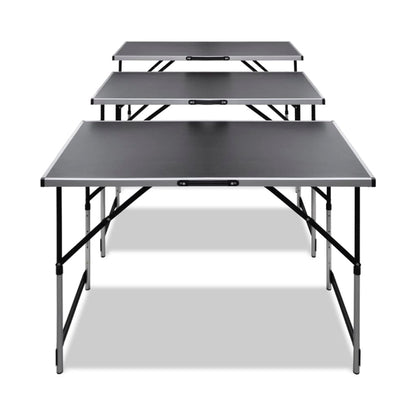 Foldable Adjustable Pasting Table Set - 3 pcs, Sturdy, White
