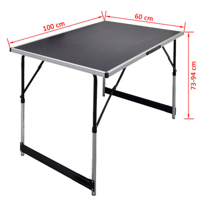 Foldable Adjustable Pasting Table Set - 3 pcs, Sturdy, White