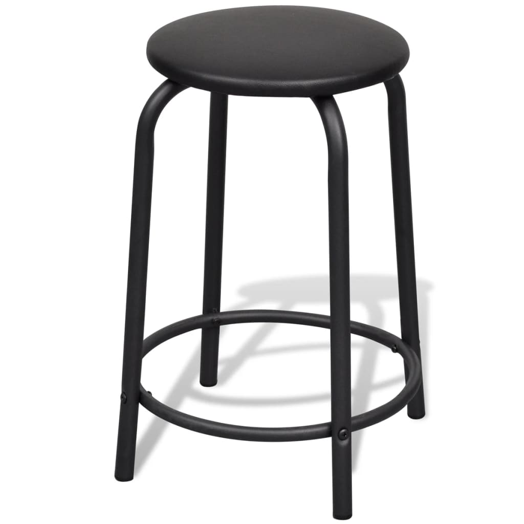Tiltable Drawing Table with Stool, Three Drawers, Black Finish