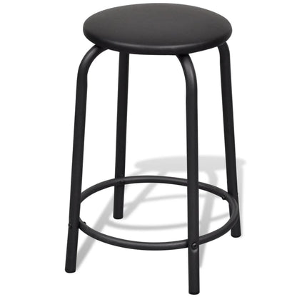 Tiltable Drawing Table with Stool, Three Drawers, Black Finish