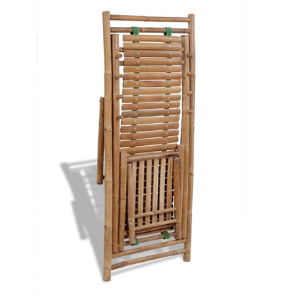 Bamboo Outdoor Deck Chair with Footrest - Natural Comfort
