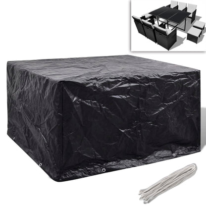 Durable Garden Furniture Cover for 6-Person Poly Rattan Set, 172x113cm