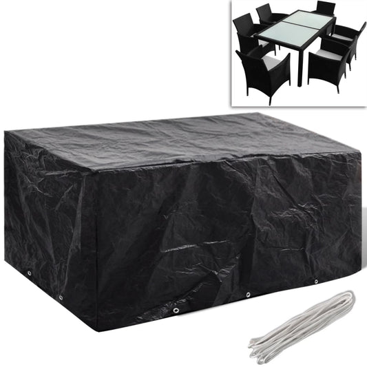 Weatherproof Garden Furniture Cover for 6-Person Rattan Set, 240x140cm