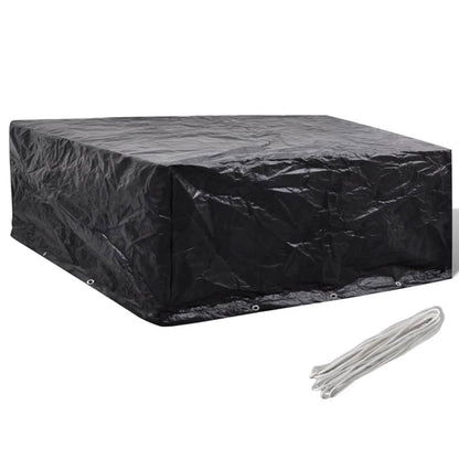 Waterproof Garden Furniture Cover, 10 Eyelets, 260x260cm, Black