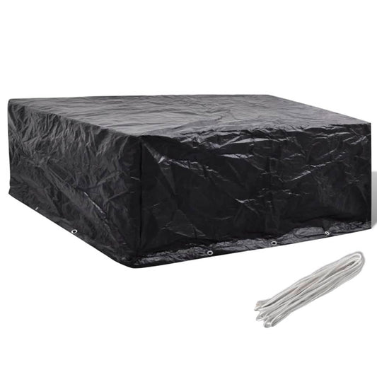 Waterproof Garden Furniture Cover, 10 Eyelets, 260x260cm, Black