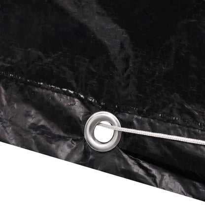 Waterproof Garden Furniture Cover, 10 Eyelets, 260x260cm, Black