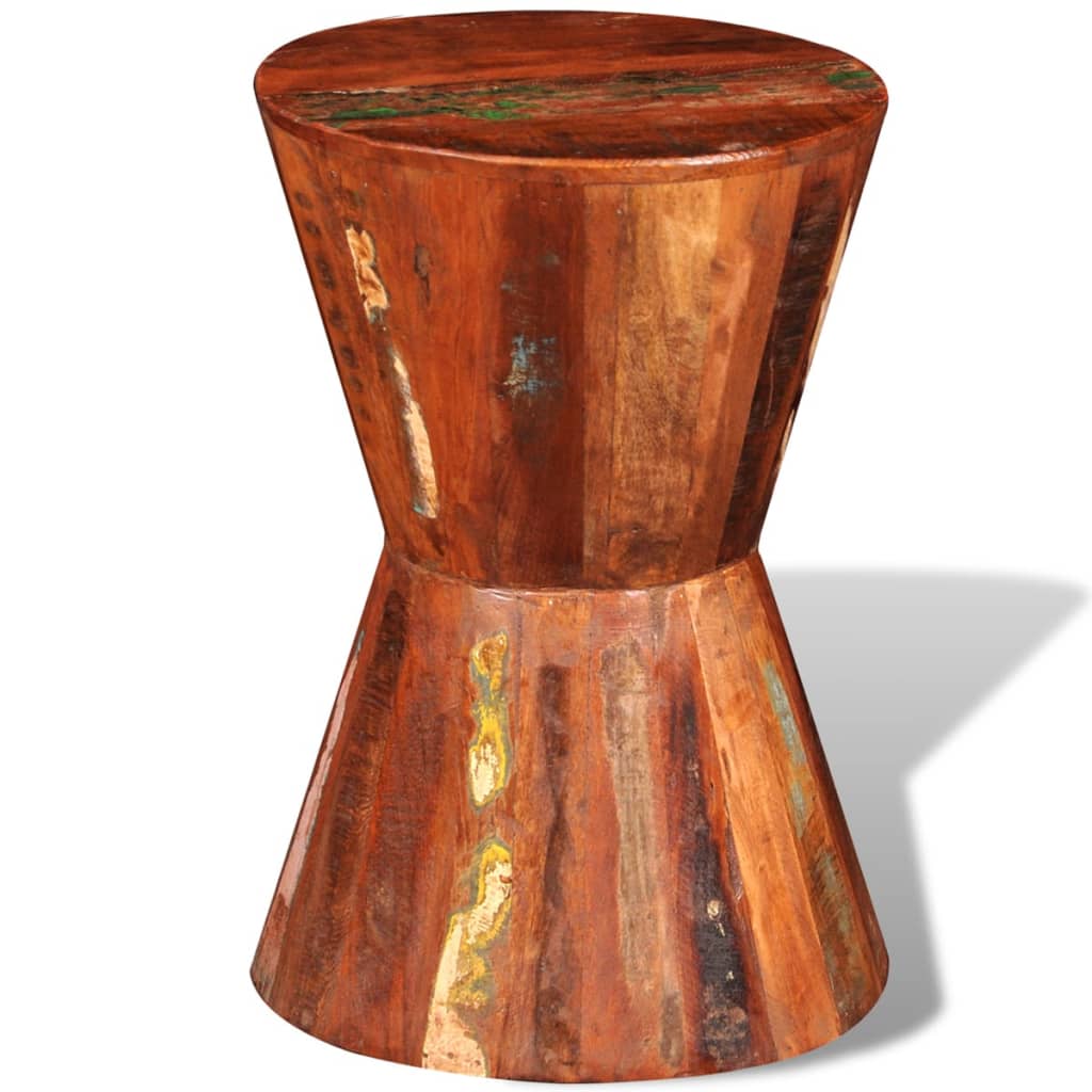 Eco-Friendly Solid Reclaimed Wood Stool - Rustic Charm