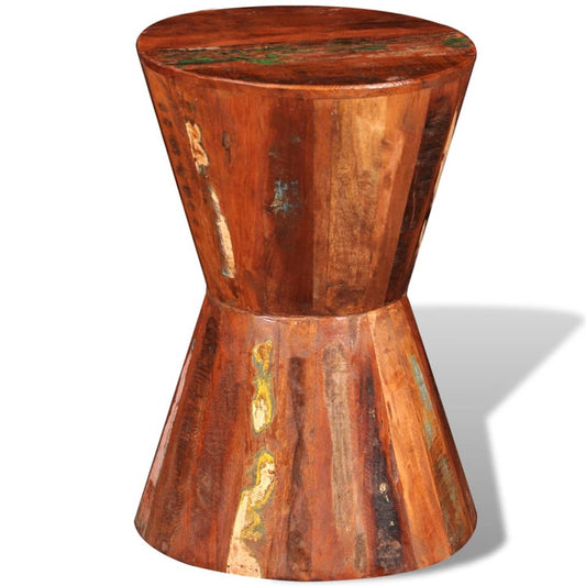 Eco-Friendly Solid Reclaimed Wood Stool - Rustic Charm