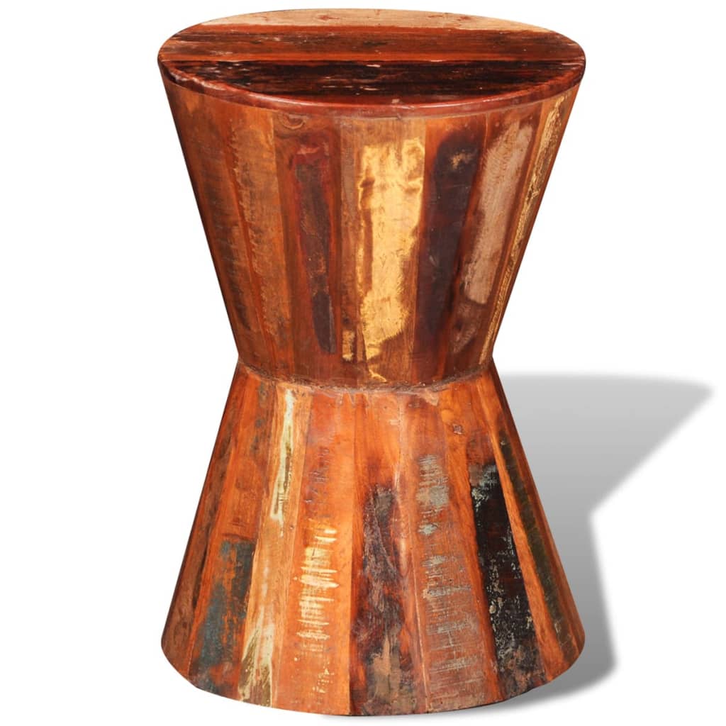 Eco-Friendly Solid Reclaimed Wood Stool - Rustic Charm