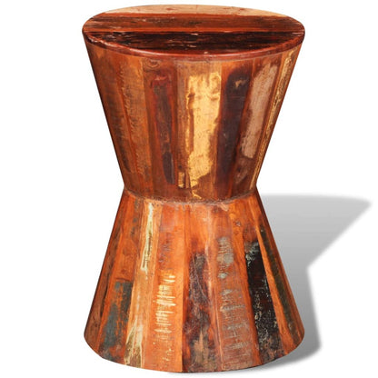 Eco-Friendly Solid Reclaimed Wood Stool - Rustic Charm