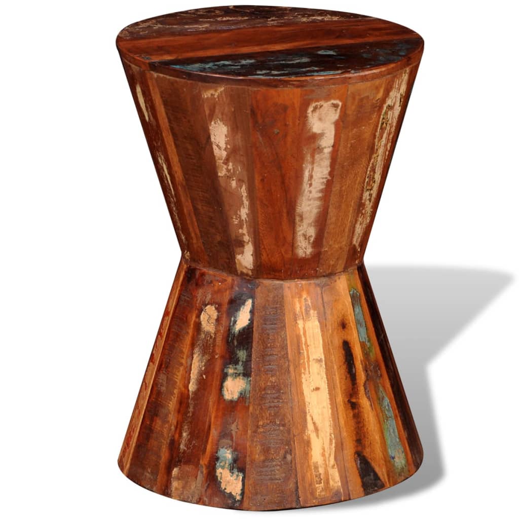 Eco-Friendly Solid Reclaimed Wood Stool - Rustic Charm