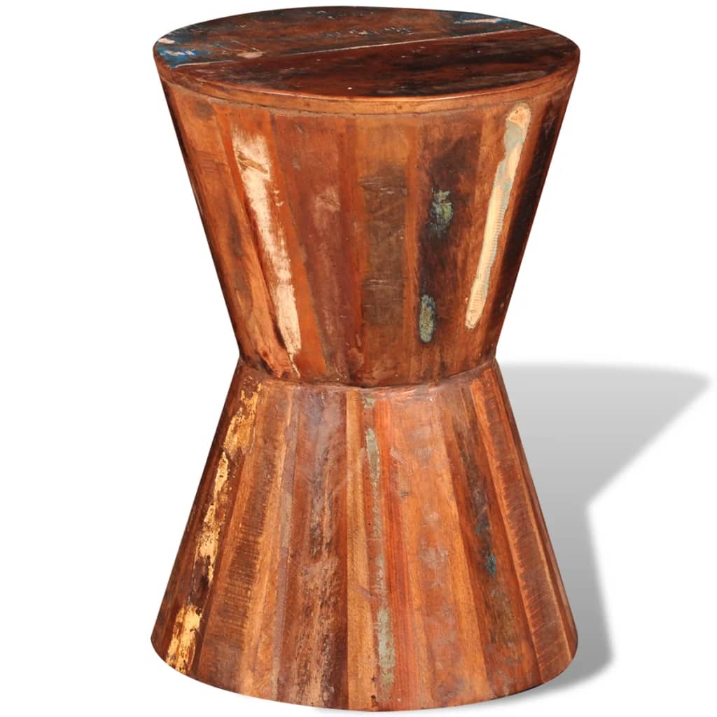 Eco-Friendly Solid Reclaimed Wood Stool - Rustic Charm