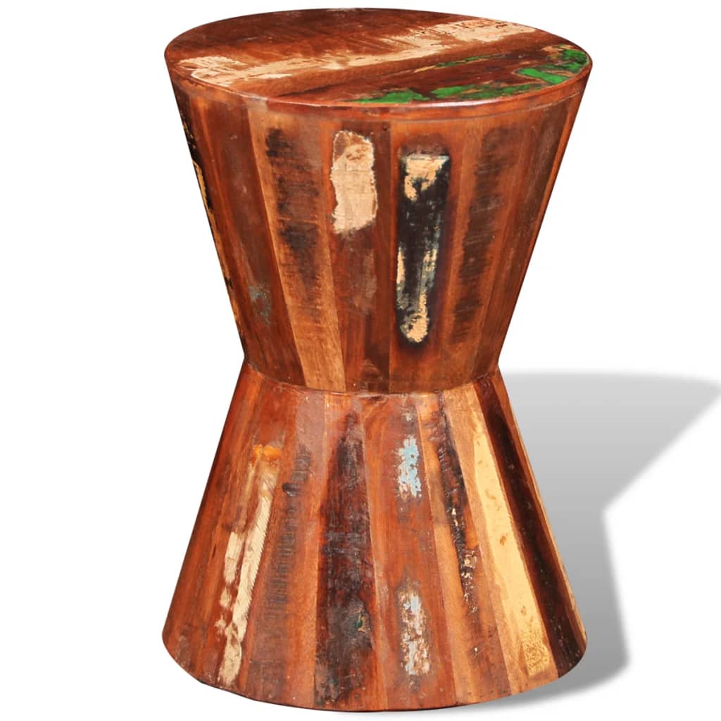Eco-Friendly Solid Reclaimed Wood Stool - Rustic Charm