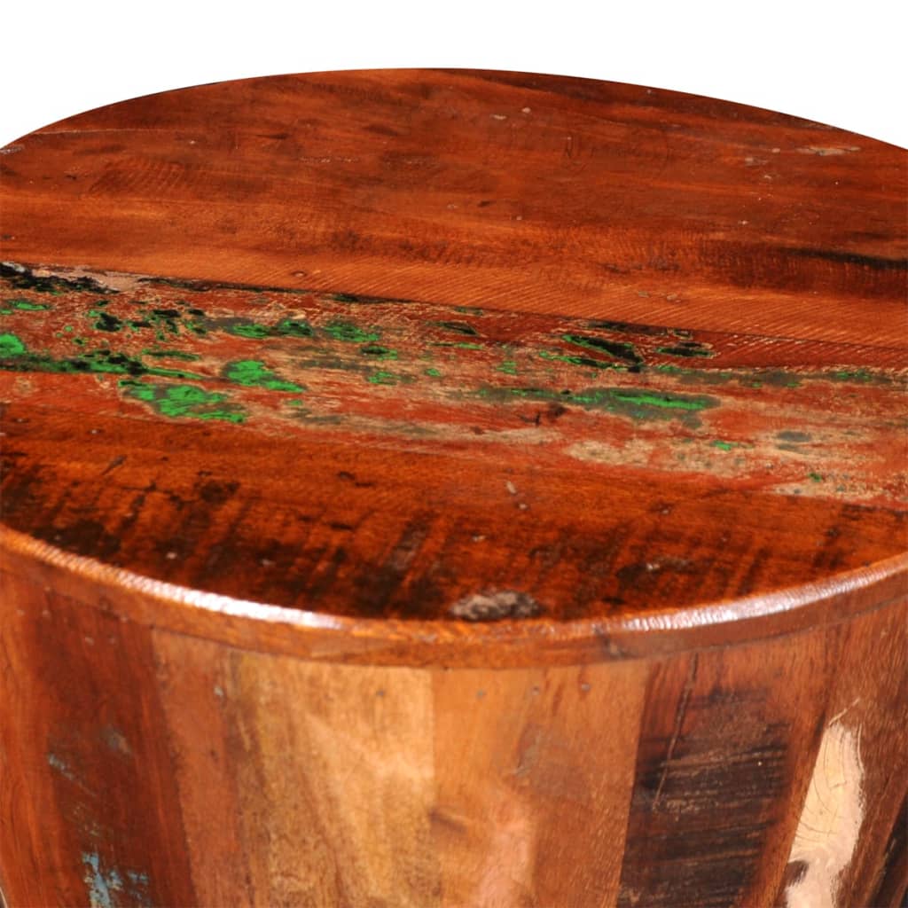 Eco-Friendly Solid Reclaimed Wood Stool - Rustic Charm