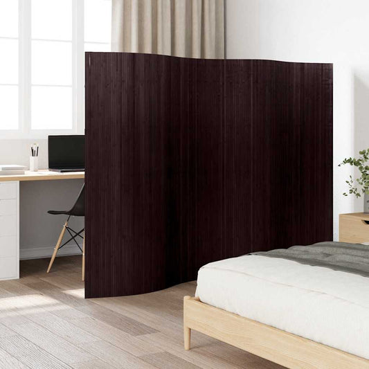 Dark Brown Bamboo Room Divider - 250x165 cm Privacy Screen