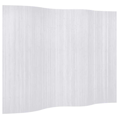 Elegant White Bamboo Room Divider 250x165 cm - Natural Privacy