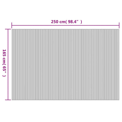 Elegant White Bamboo Room Divider 250x165 cm - Natural Privacy