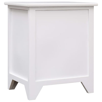 White Nightstand Set of 2 with 2 Drawers - Elegant Bedroom Furniture